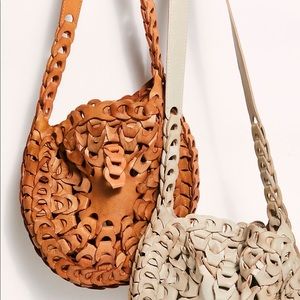 Free People Eclipse Leather Crossbody Tan